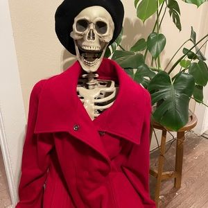 Ruby Belle red swing coat